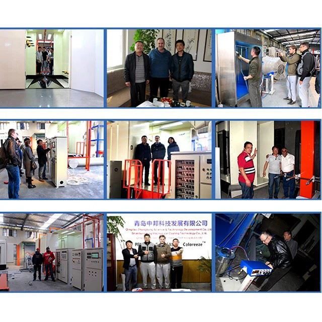 Customers visit powder coating factory